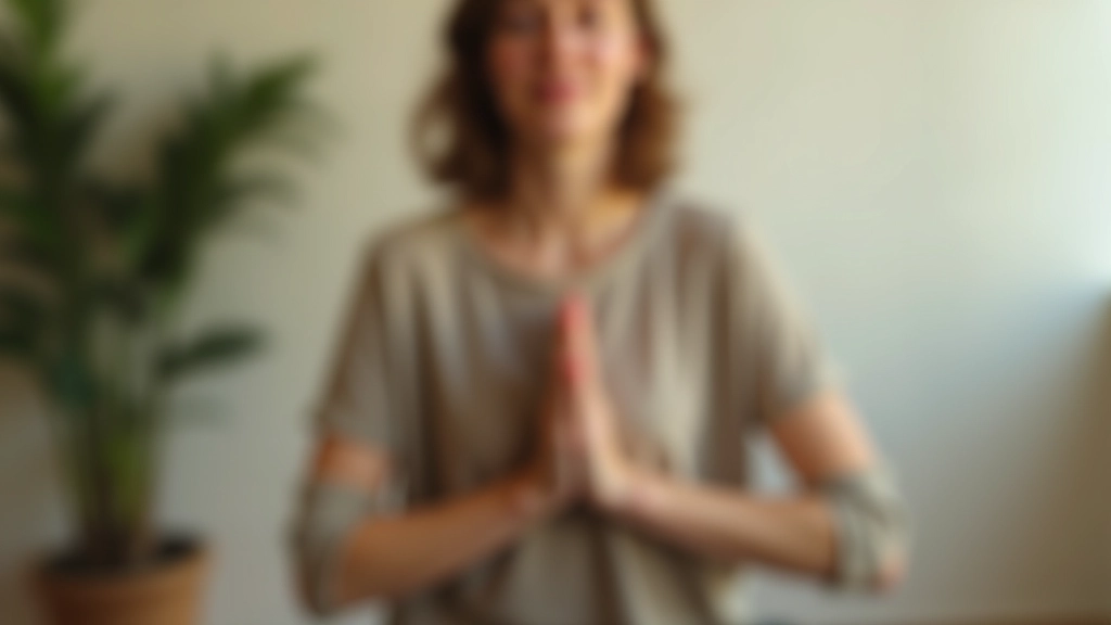 Person übt Atemtechniken während eines Kurses