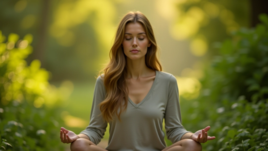 Person meditiert in ruhiger Umgebung während einer Erdungsübung
