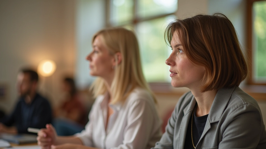 Gruppe von Menschen in einem emotionalen Entwicklungskurs